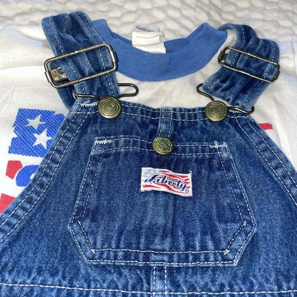 Vintage Liberty Overalls 18 Months Made In USA Snaps With Liberty Top(? Size)